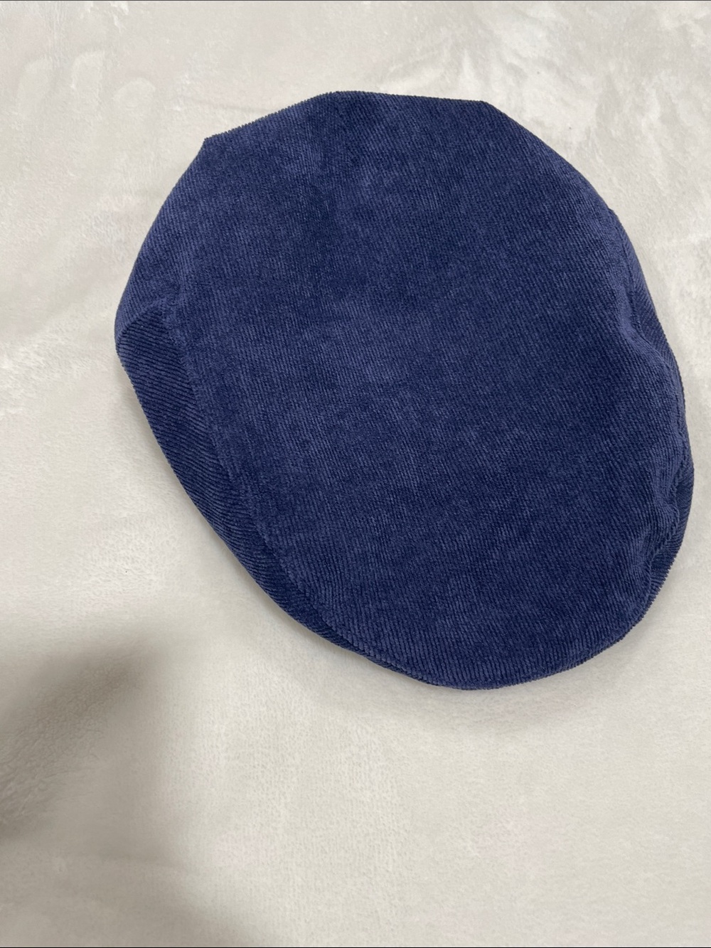 Children's Navy Blue Corduroy Flat Cap